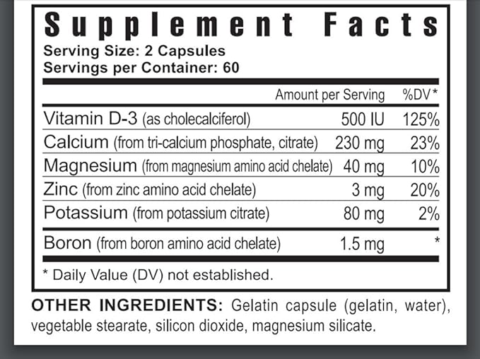 Youngevity Ultimate Cal - Calcium Magnesium Bone Health Supplement with D-3 Zinc Potassium Boron - Highly Absorbable - Immune and Bone &amp Ligament Support - 120 Capsules (Pack of 4)