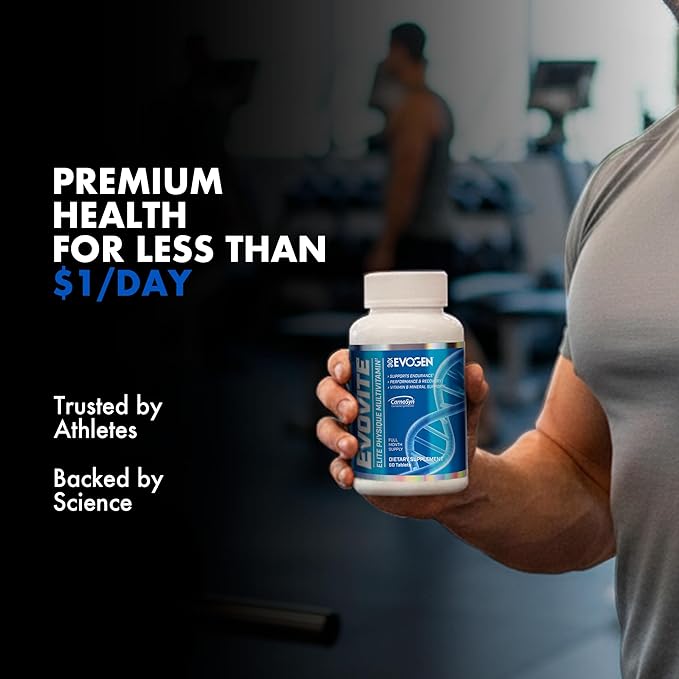 Evogen Evovite - Elite Physique Multivitamin for Women &amp Men | Advanced Formula for Endurance Recovery &amp Joint Health | Vitamins &amp Mineral Support | 30 Servings