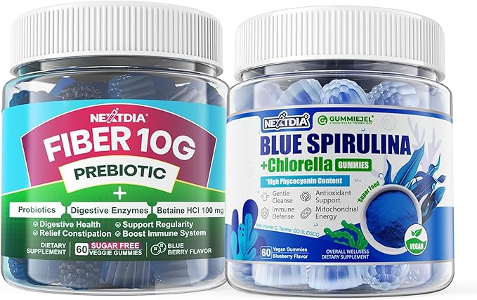 Fiber Gummies for Adults + Organic Blue Spirulina Gummies