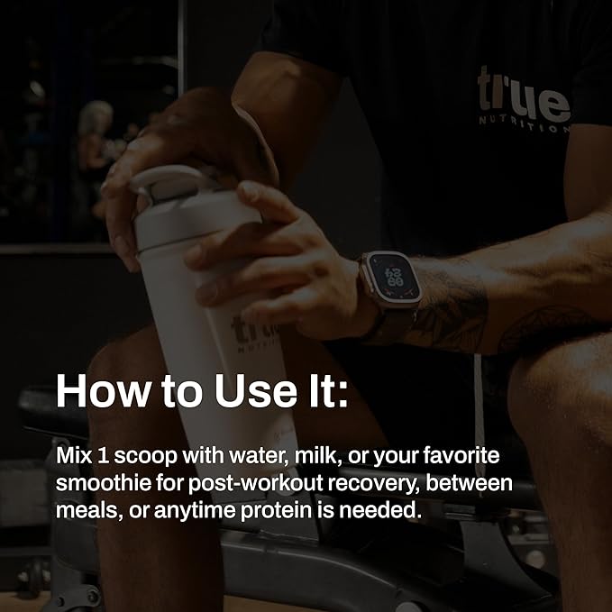 True Nutrition Whey Protein Concentrate Powder - 24g Complete Whey Protein per Serving - High Leucine Full Amino Acid Profile - Gluten Free Soy Free Vegetarian - Chocolate Fudge Brownie - 2lb