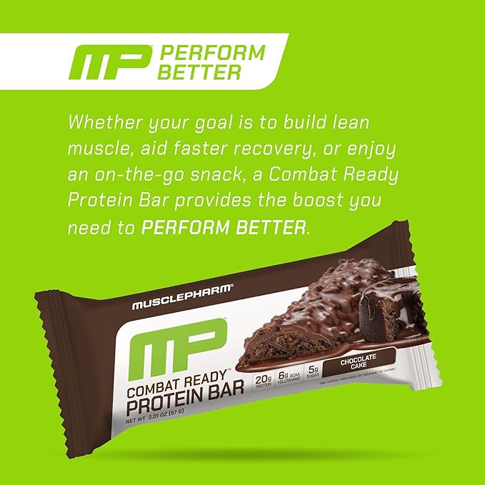 MusclePharm Combat Ready &amp Combat Sport Protein Bar Bundle: Confetti Cake &amp Chocolate Cake Flavor