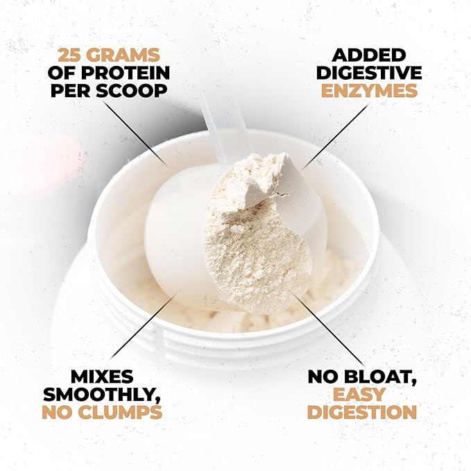 Huge Whey Protein Powder for Muscle Gain 25g Protein 12g EAAs Supports Muscle Growth Performance &amp Recovery (Cinnamon Bun 30 Servings)