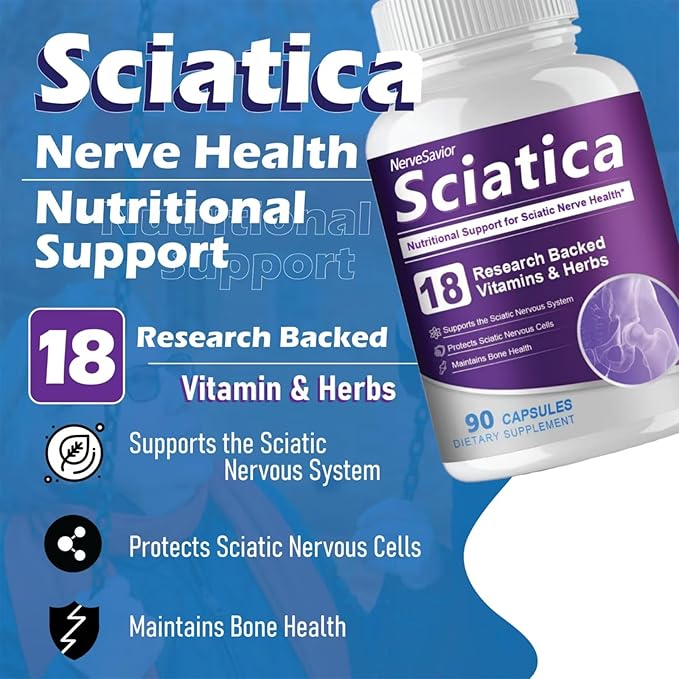 for NeuropathySciatica Nerve Support Supplement - Alpha Lipoic Acid for Nerve Health in Feet Hands &amp Legs - 90 Capsules