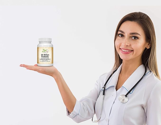 35 Billion Probiotic CFU with 8 Strains 30-Vegcaps - Sustained Release Technology Resist Stomach Acid Shelf Stable - Support for Healthy Digestion &amp Intestinal Ecology Favorable Intestinal Flora