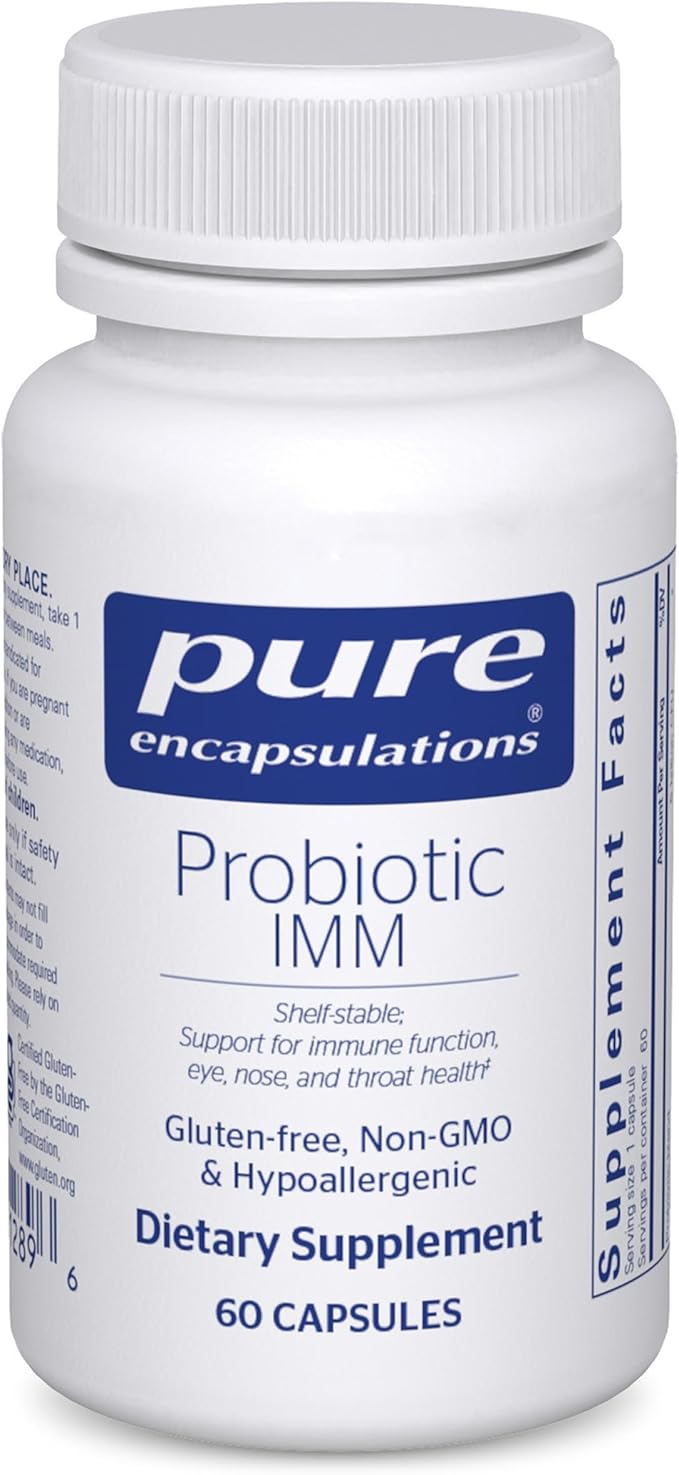Pure Encapsulations Probiotic IMM | Shelf Stable Probiotic Blend to Support Immune Function and Maintain Eye Nose and Throat Health* | 60 Capsules