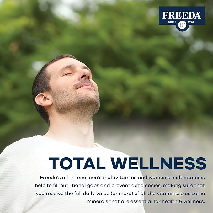 FREEDA One Daily Multivitamin Without Iron – Quintabs-M Iron-Free – Kosher Balanced Multivitamin Supplements for Adults Men &amp Women's Health Complete Multivitamins (100 Capsules)