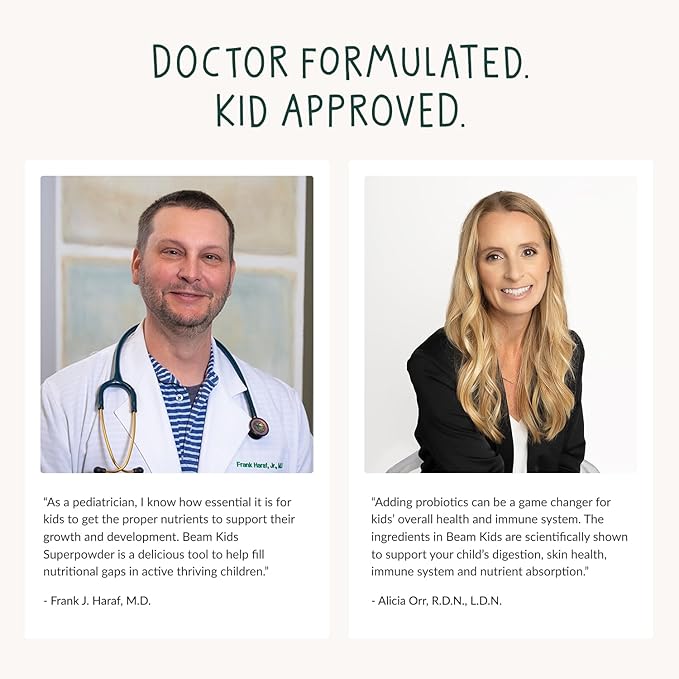 Beam Kids Multivitamin Powder – Kids Vitamins with Greens Probiotic &amp Prebiotic Immune Support for Children &amp Toddlers No Artificial Sweeteners For Picky Eaters 20 Servings Chocolate Chi