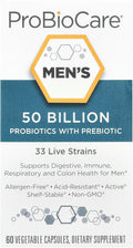 Probiotic for Men - 50 Billion CFUs Supports Digestive Health and Gut Flora Balance Promotes Overall Wellness and Enhances Immune Function (60 Vegetable Capsules)