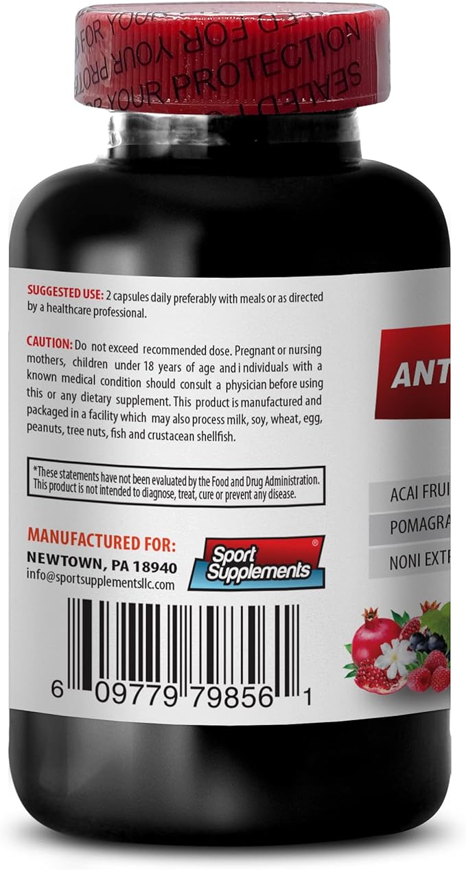 antioxidant multivitamin - ANTIOXIDANT MEGA COMPLEX 1440 MG - Resveratrol complex Acai berry pills Trans-resveratrol Goji berry pills Pomegranate extract capsules Mangosteen - 2B 120 Capsules