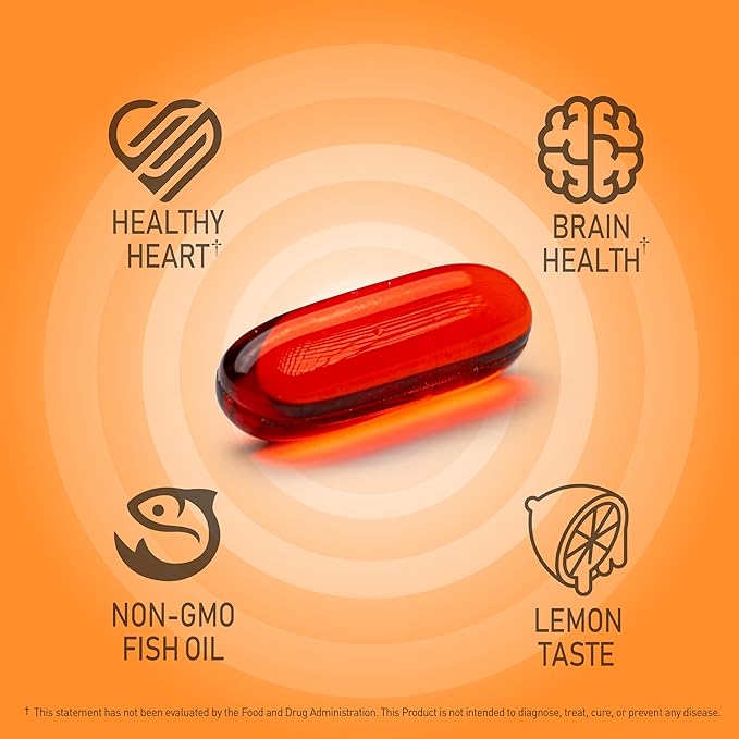 NANOWELL Red Omega-3 Fish Oil 1714mg Omega 3 Supplement with Astaxanthin Vitamin E EPA &amp DHA - 60 Softgels