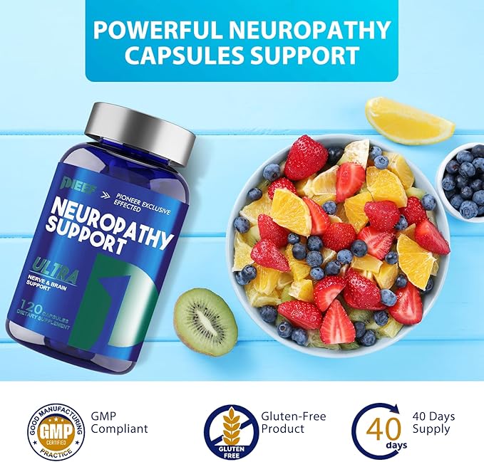 Nerve Savior Neuropathy Supplement 240 Capsules with 600mg Alpha Lipoic Acid &amp Benfotiamine Specially Formulated for Nerve Health in Hands Fingers Feet and Toes 2Pack