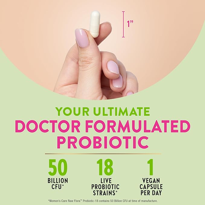 Probiotics for Women | 50 Billion CFU | 33 Capsules | with Cranberry and D-Mannose | Vegan Non-GMO &amp Gluten Free Supplement