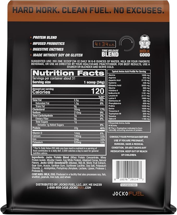 Jocko Fuel 2 Pack Bundle - Jocko Greens Powder + Chocolate Mölk Protein Powder