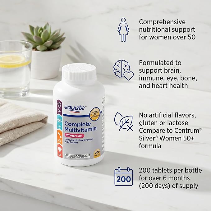 Womens Multivitamin Over 50 – Womens Vitamins Daily Multivitamin Women Adult Multi Vitamin Women’s Formula 200 Tablets