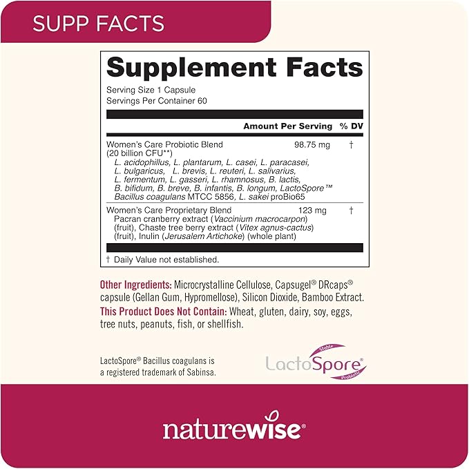 NatureWise [1] Probiotics for Women + Cranberry for PH &amp Urinary - 60 Capsules[60-Day Supply] + (Pack of 2) Ashwagandha for Stress + GABA &amp L-Theanine - 60 Capsules[30-Day Supply]