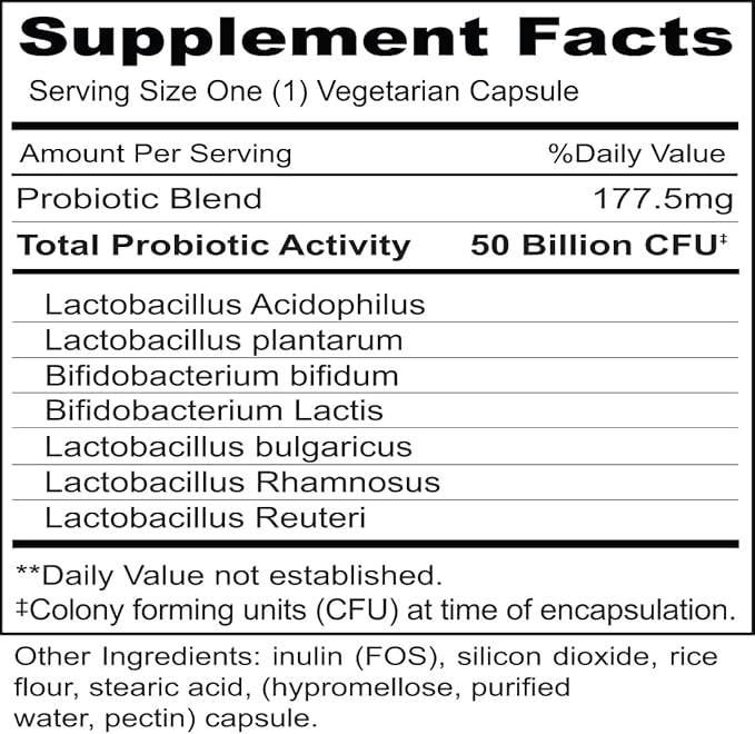 Priority One Vitamins - Probiotic Blend 50 Billion CFU Probiotic Flora