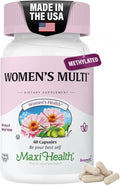 Womens Multivitamin – Methylated Multivitamin for Women with 23 Key Vitamins C D B6 B12 Calcium Probiotics Biotin &amp More - Energy Skin Nails &amp Gut Health Support - Kosher 60 Capsules