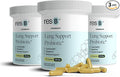 resB Lung Support Probiotic Supplement - Lung Health Supplement for Smokers Gut Health Immune Support Respiratory Care Holy Basil Turmeric Clinically Trialed - 180 Capsules (3 Bottles)