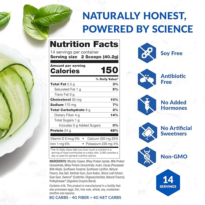 BioTrust Low Carb Protein Powder – Delicious Whey &amp Casein Blend from Grass-Fed Hormone Free Cows – Non GMO Gluten Free (Chocolate)