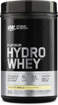 Optimum Nutrition Platinum Hydrowhey Protein Powder 100% Hydrolyzed Whey Protein Isolate Powder Flavor: Velocity Vanilla 20 Servings 1.76 Pounds (Packaging May Vary)