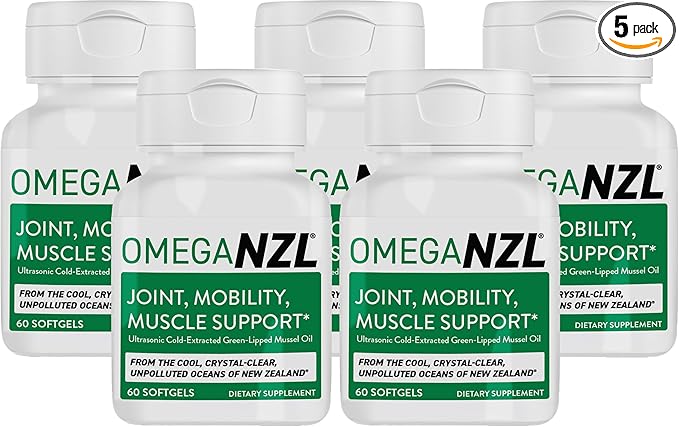 Original Omega-3 Joint Support Supplement Best Natural Muscle Relief Green-Lipped Mussel Oil 300 Softgels No Fishy Aftertaste