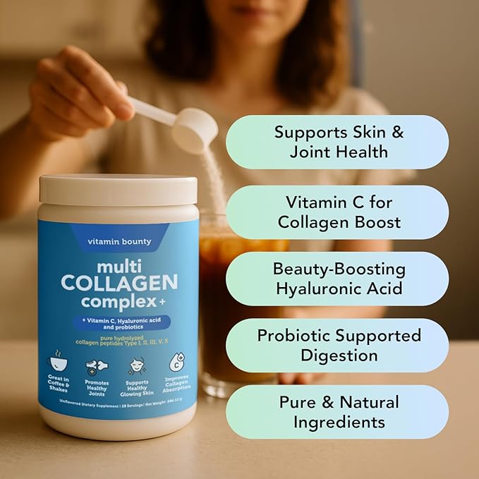 Vitamin Bounty Women's Pro Daily Probiotic and Multi Collagen Complex Plus for Women's Daily Health Support