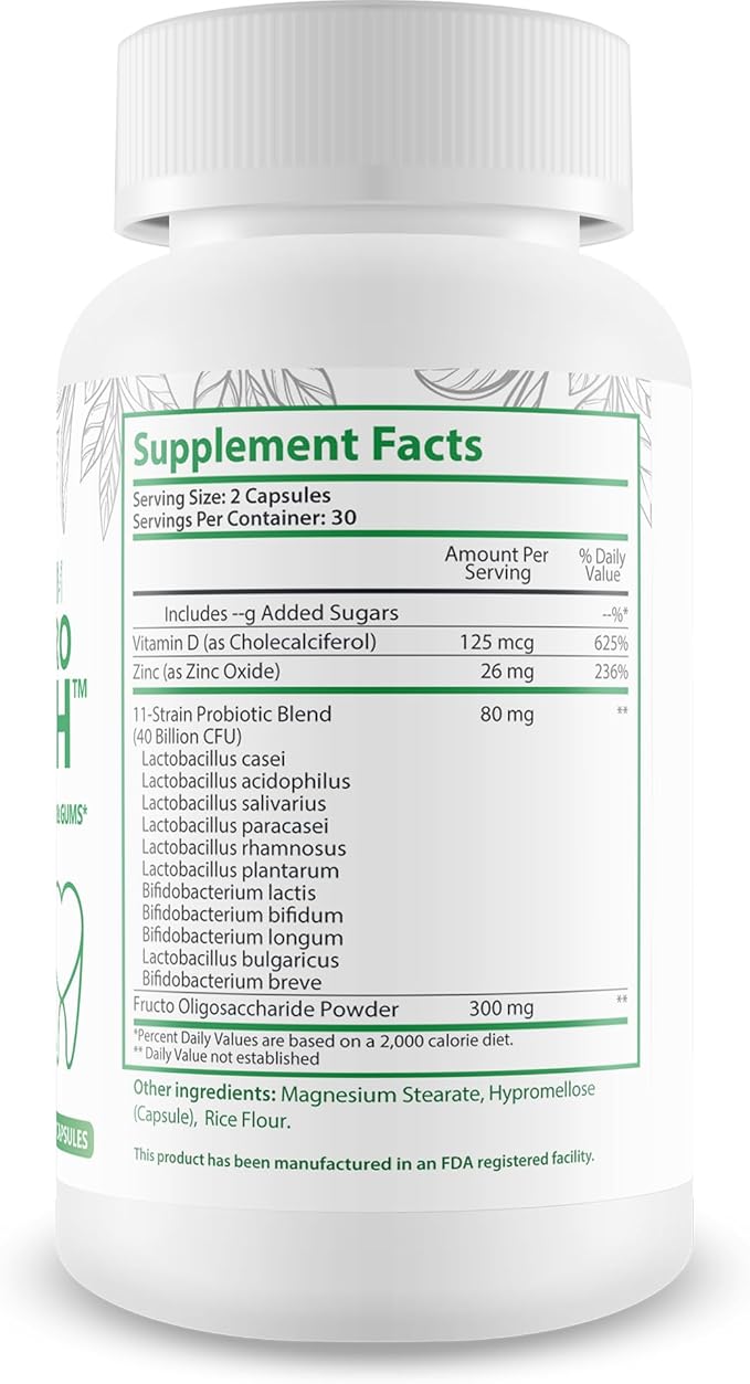 Probiotic Gum Genics Pro Mouth - Our Best Oral Probiotics for Teeth and Gums - Healthy Gumgenics Teeth Health Supplement - Best Breath Oral Probiotic Teeth Enamel Support - Healthy Teeth Probiotic