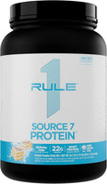 Rule 1 Source 7 Protein – Decadent Flavor Velvety Smooth Texture 22g Anytime Protein and 10g Naturally Occurring EAAs Per Serving from 7 Premium Sources (1.8 Pounds* Birthday Cake)