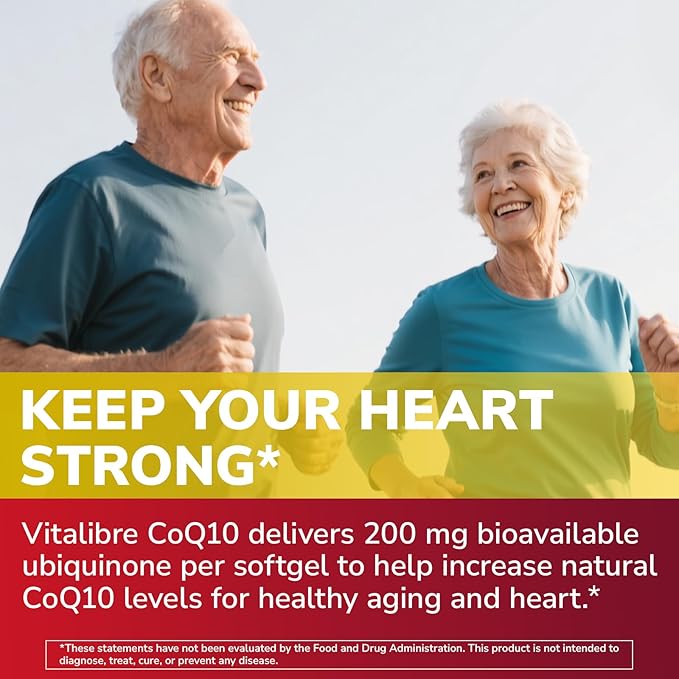 CoQ10 200 mg with Extra Virgin Olive Oil High Absorption CoQ10 Ubiquinone Max Potency Heart &amp Cellular Energy Support Powerful Antioxidant Easy to Swallow Once Daily 120 Softgels