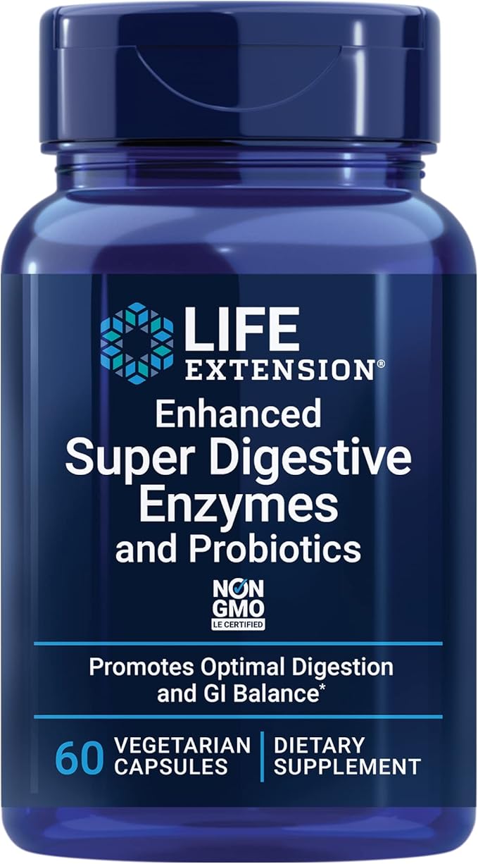 Life Extension Super Omega-3 Fish Oil Sesame &amp Olive Extract with Super Digestive Enzymes &amp Probiotics - 240 Softgels &amp 60 Capsules