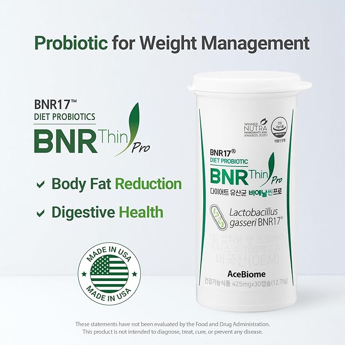 BNRThin Pro Lactobacillus Gasseri BNR17 10 Billion CFU Guaranteed Digestive Health 30Capsules x 3packs
