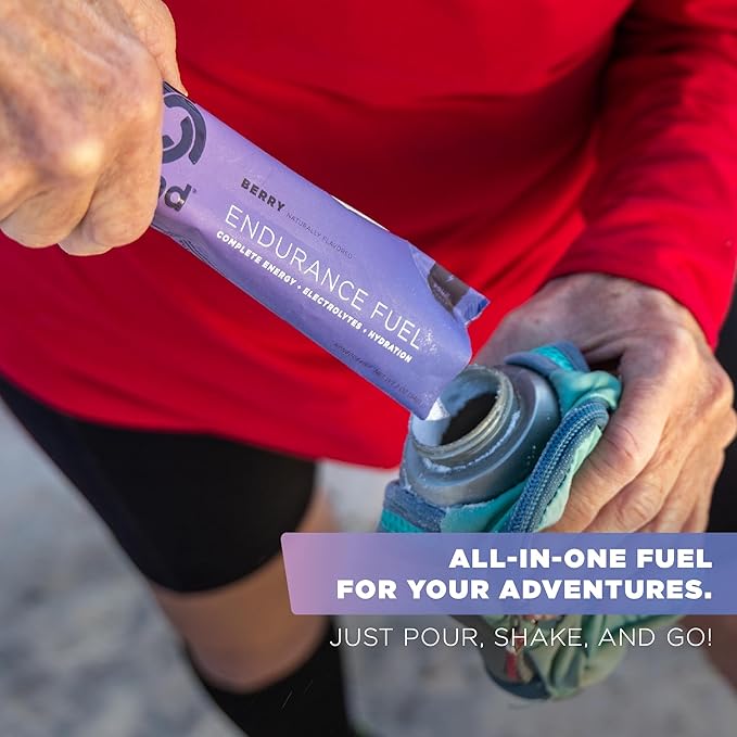 Tailwind Nutrition Endurance Fuel Carbohydrate &amp Electrolyte Sports Drink Mix Powder Gluten-Free Vegan Berry 30 Servings