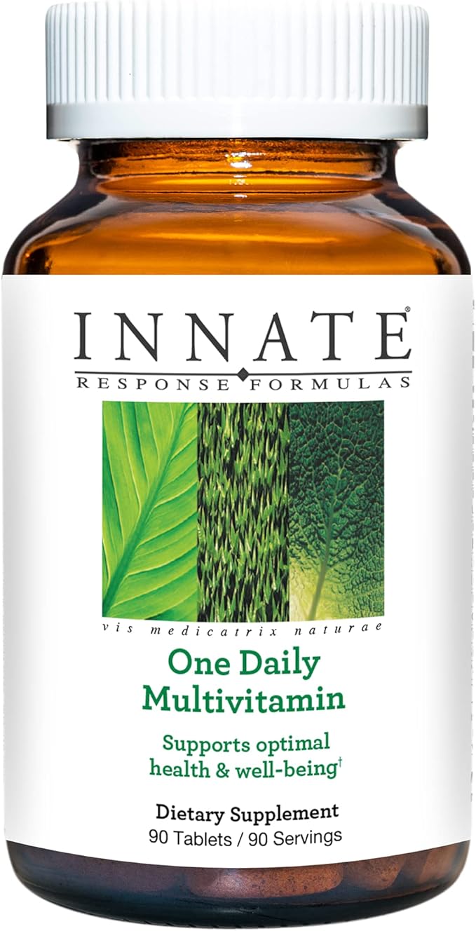 INNATE Response Formulas One Daily - Daily Herb-Free Multivitamin - Includes B Vitamins - Vegetarian Non-GMO and Kosher - Made Without 9 Food Allergens - 90 tablets (90 Servings)