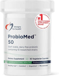 Designs for Health ProbioMed 50 - Probiotics for Digestive Health - 10 Strains with Lactobacillus acidophilus Probiotic + Lactobacillus rhamnosus - Gut Health + Immune Support Supplement (30 Caps)