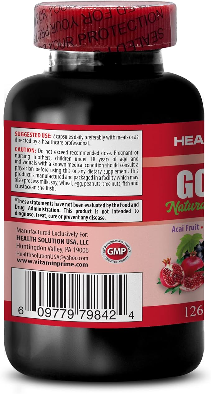 Brain and Memory Power Boost - Goji Berry - Natural ANTIOXIDANT Complex Immune Support Noni Supplement Pills Mangosteen Extract acai Berry superfruit Complex Energy Booster 2 Bottles 120 Caps
