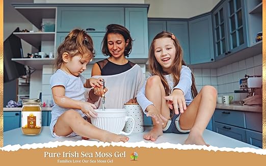 Organic &amp Pure Golden Sea Moss Gel from Saint Lucia16oz - USDA Certified Organic &amp Made in The USA - All Natural &amp Wildcrafted Seamoss Gel - Daily Multi-Vitamin
