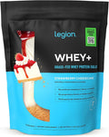 LEGION Whey+ Protein Whey Isolate from Grass Fed Cows - Whey Protein Isolate Low Calorie Non-GMO Sugar Free Lactose and Gluten Free All Natural Protein Powder 30 Servings (Strawberry Cheesecake)
