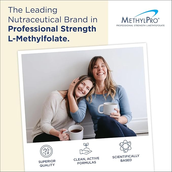 MethylPro Cofactors + L-Methylfolate 10 mg - Supports a Healthy Mindset - Vitamins B6 B12 &amp Magnesium - Active Folate for Methylation Support &amp Biochemical Reactions - 30 Servings - 30 Capsul