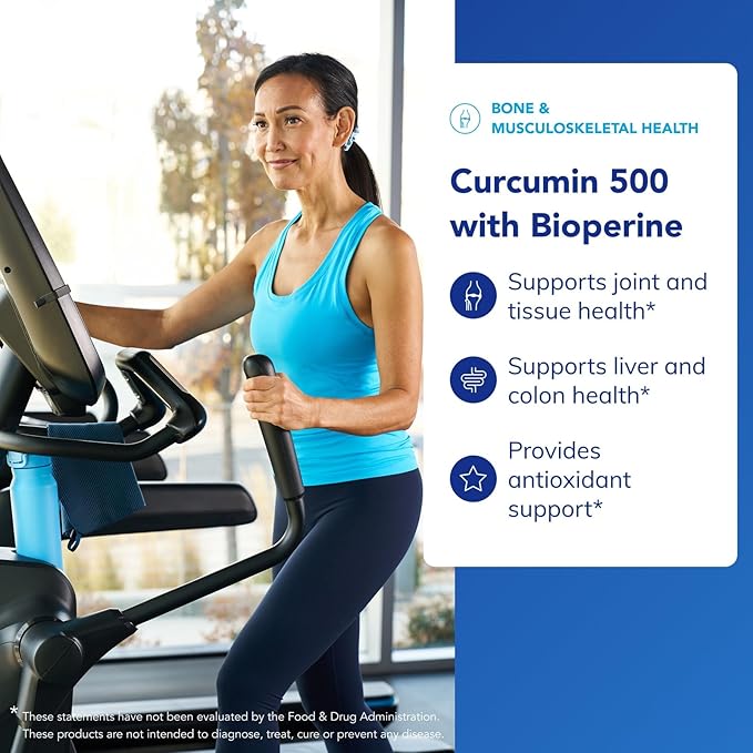 Pure Encapsulations Curcumin 500 with Bioperine - Antioxidant Supplement to Support Joints Tissue Liver Colon &amp Cellular Health* - with Turmeric Curcumin &amp Bioperine - 120 Capsules