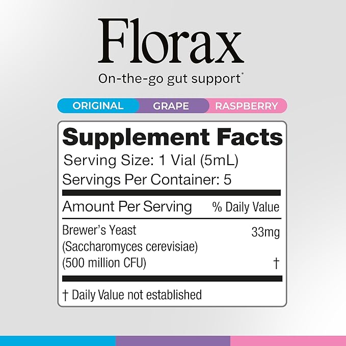Florax - Liquid Probiotic - On-The-Go Gut Support for Women Men and Children - Flavor Bundle - 3 Boxes with 5 vials Each