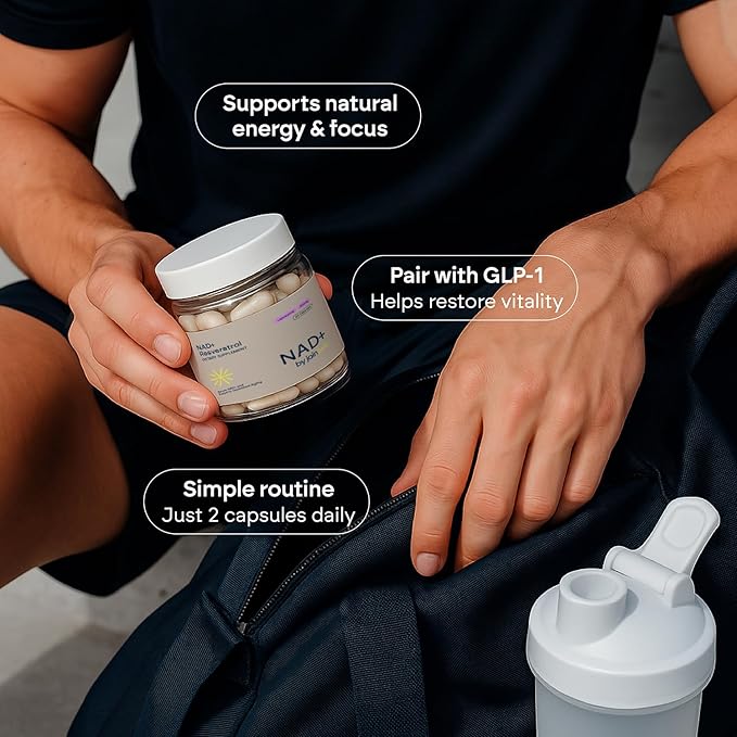 NAD+ and Resveratrol | Daily Routine Formula for Balanced Living and Long-Term Habits | Liposomal Blend in Easy-to-Take 60 Capsule Bottle