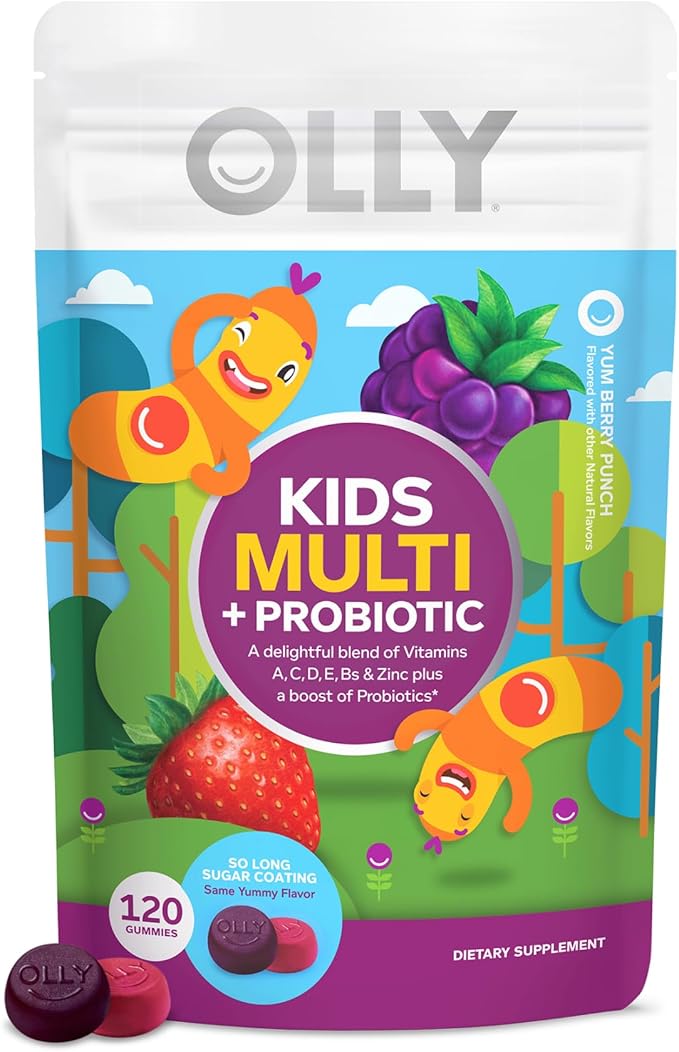 OLLY Kids Multivitamin + Probiotic and Sleep Gummies 120 and 50 Count