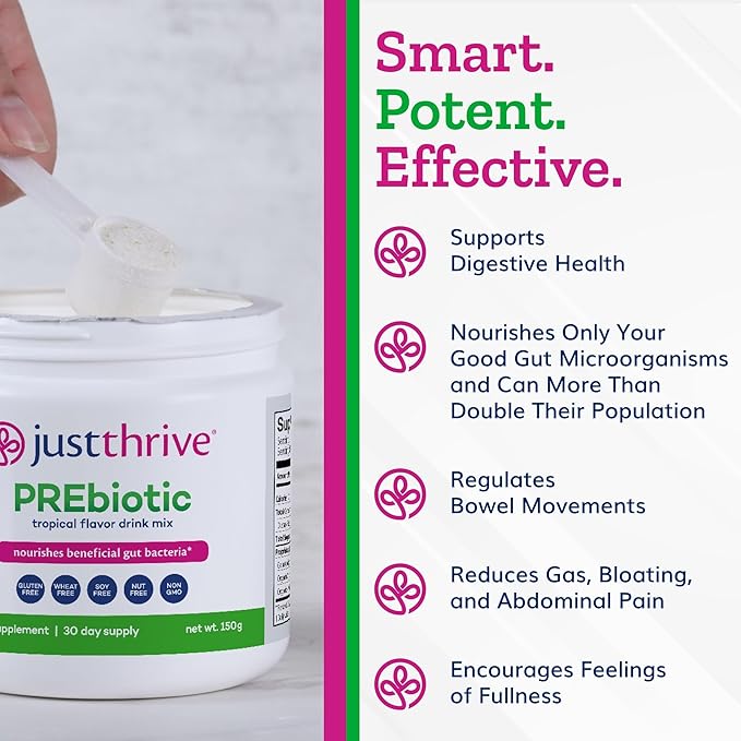 Just Thrive Core Health Complete Bundle – Probiotic PREbiotic Powder Daily Gut Detox and Vitamin K2-7– Advanced Digestive Detox and Circulatory Support for Complete Body Wellness