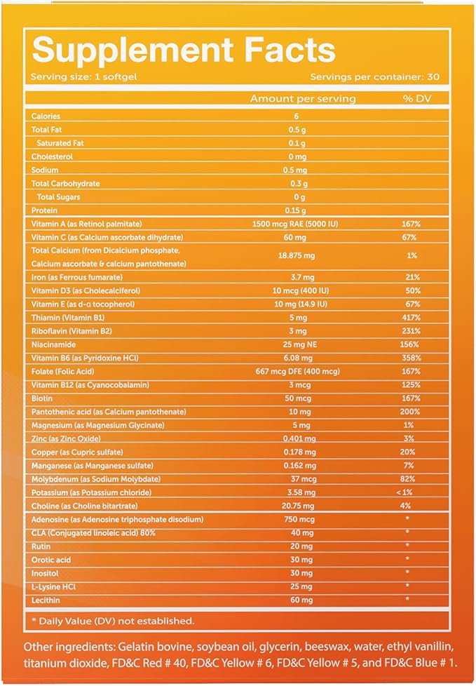 Vivioptal Multi 30 Softgels Multivitamin &amp Multimineral Gluten Free German Formula
