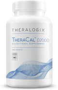 Theralogix TheraCal D2000 - Bone Health Support Supplement with Calcium Magnesium Vitamin D3 Vitamin K2 &amp Boron* - 90-Day Supply - NSF Certified - 360 Tablets