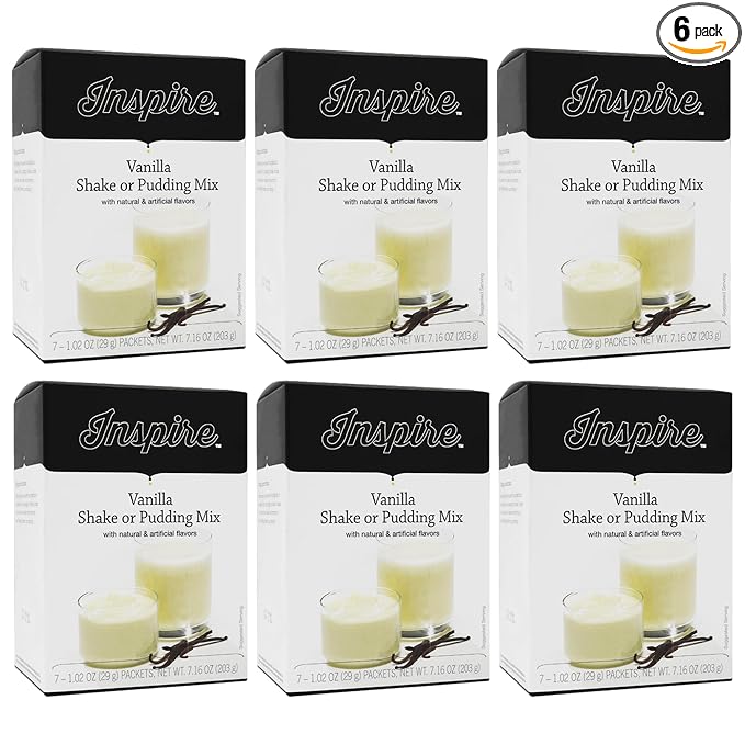 Inspire 15g Protein Shake or Pudding by Bariatric Eating - Vanilla (6-Pack)