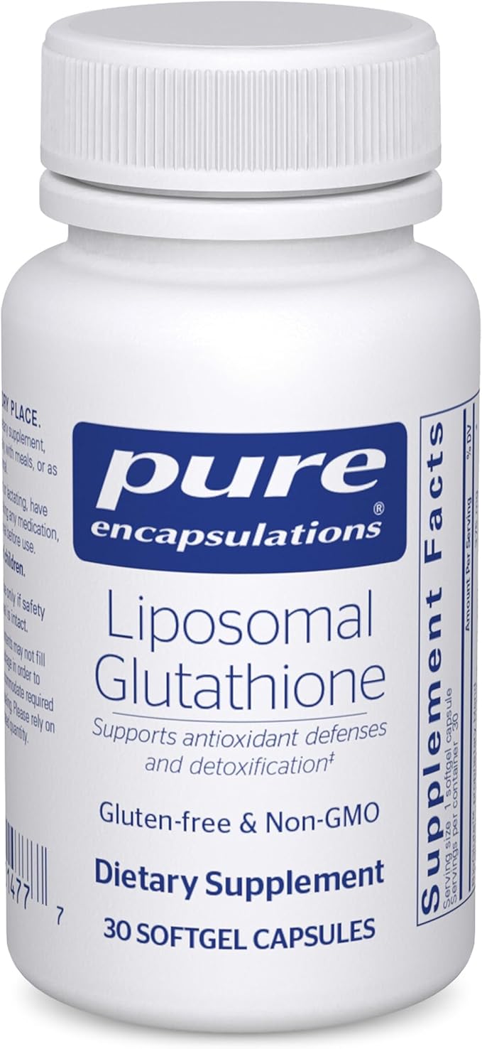 Pure Encapsulations Liposomal Glutathione - Immune Support &amp Liver Detox* - Antioxidant Protection - with Setria Glutathione - Non-GMO - 30 Softgel Capsules
