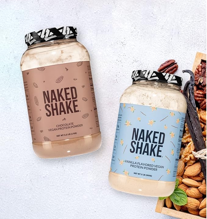 NAKED Shake - Chocolate Protein Powder - Plant Based Protein Shake with Mct Oil NSF Certified Gluten-Free Soy-Free No Gmos Or Artificial Sweeteners - 30 Servings
