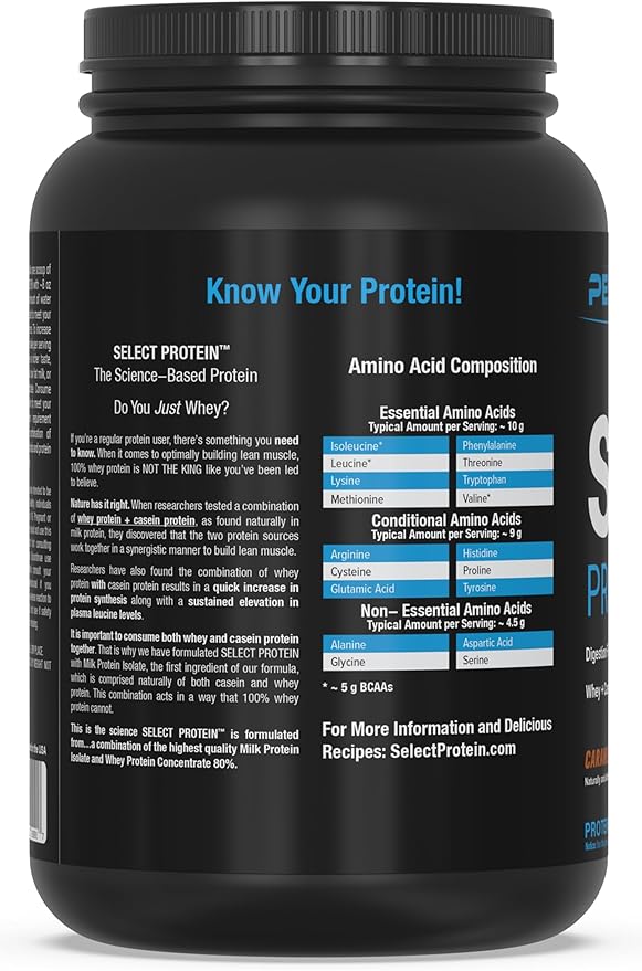 PEScience Select Protein Powder Whey and Casein Blend Clean Protein Powder for Women and Men Low Calorie Low Carb Keto Friendly Gluten Free Caramel Waffle Cone 27 Servings
