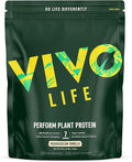 Vivo life Perform Plant Protein Powder - Pea &amp Hemp Protein Blend with BCAA (9.38 oz Vanilla)